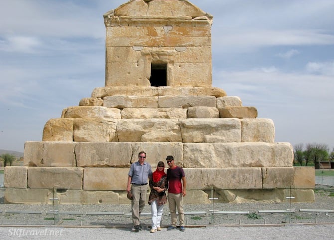 Standing in front of the tomb of Cyrus the Great