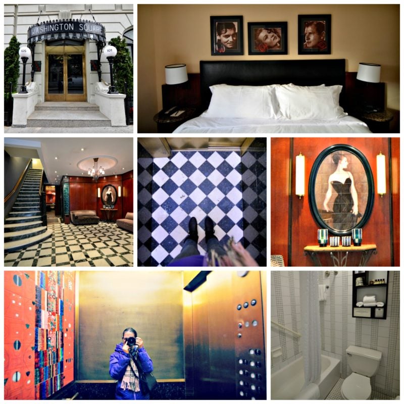woman staying at the Washington Square Hotel in the West Village NYC