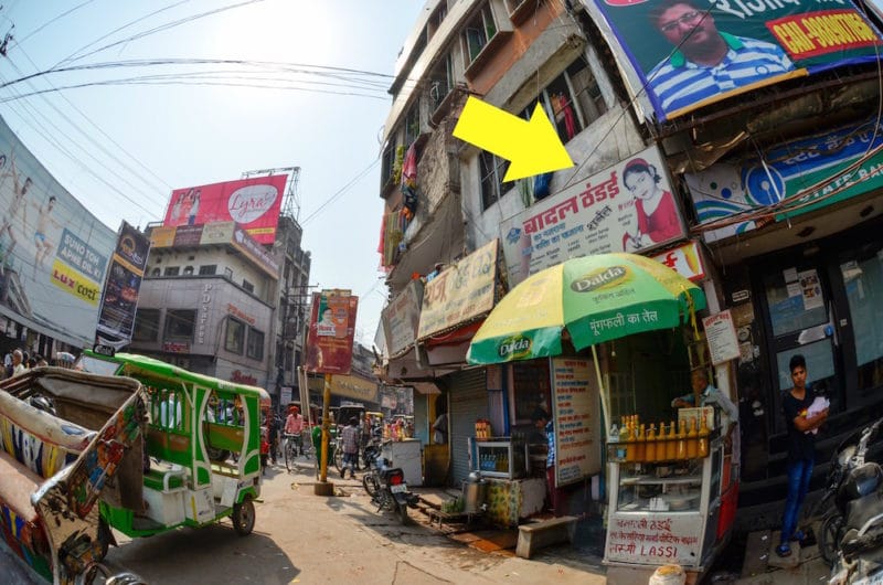 bhang lassi shop in Varanasi, India