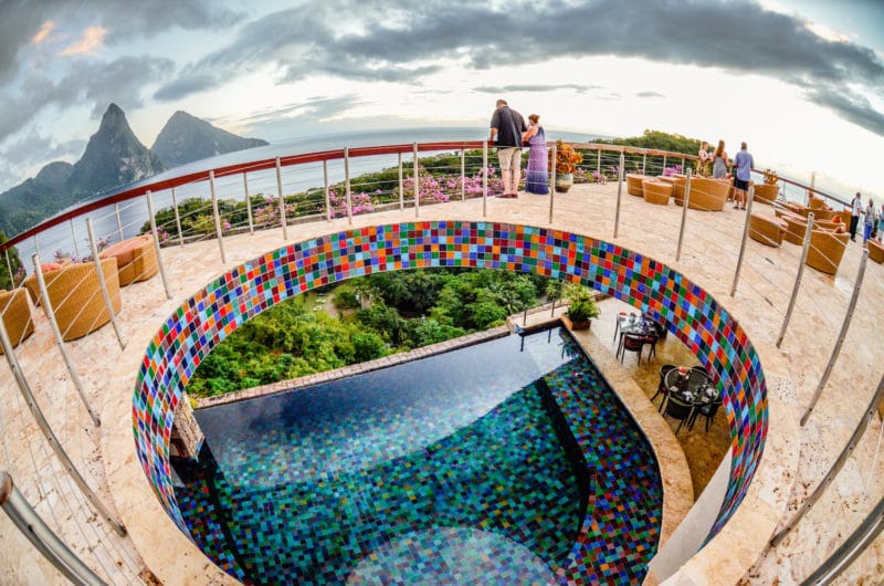 Jade Mountain Resort's club roof in St. Lucia