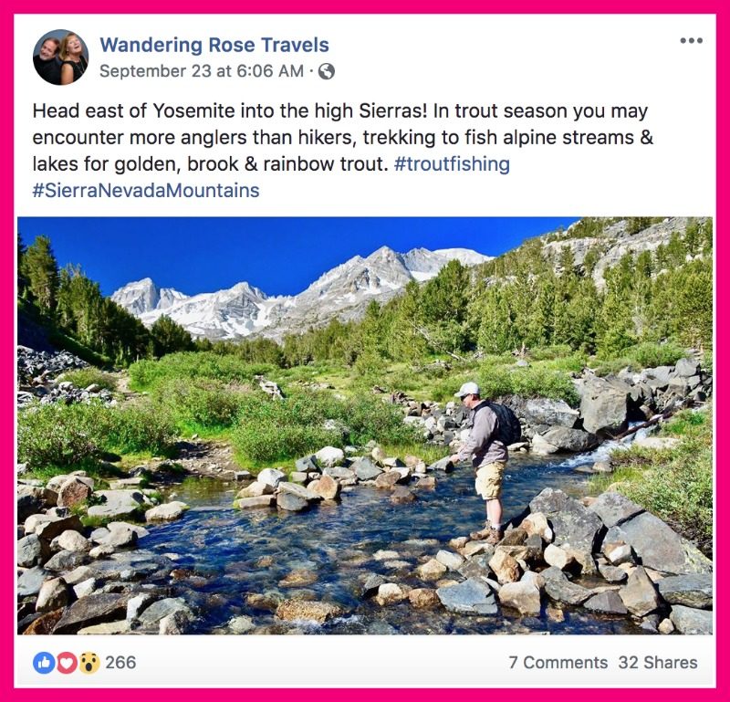 sierra nevada mountains facebook post
