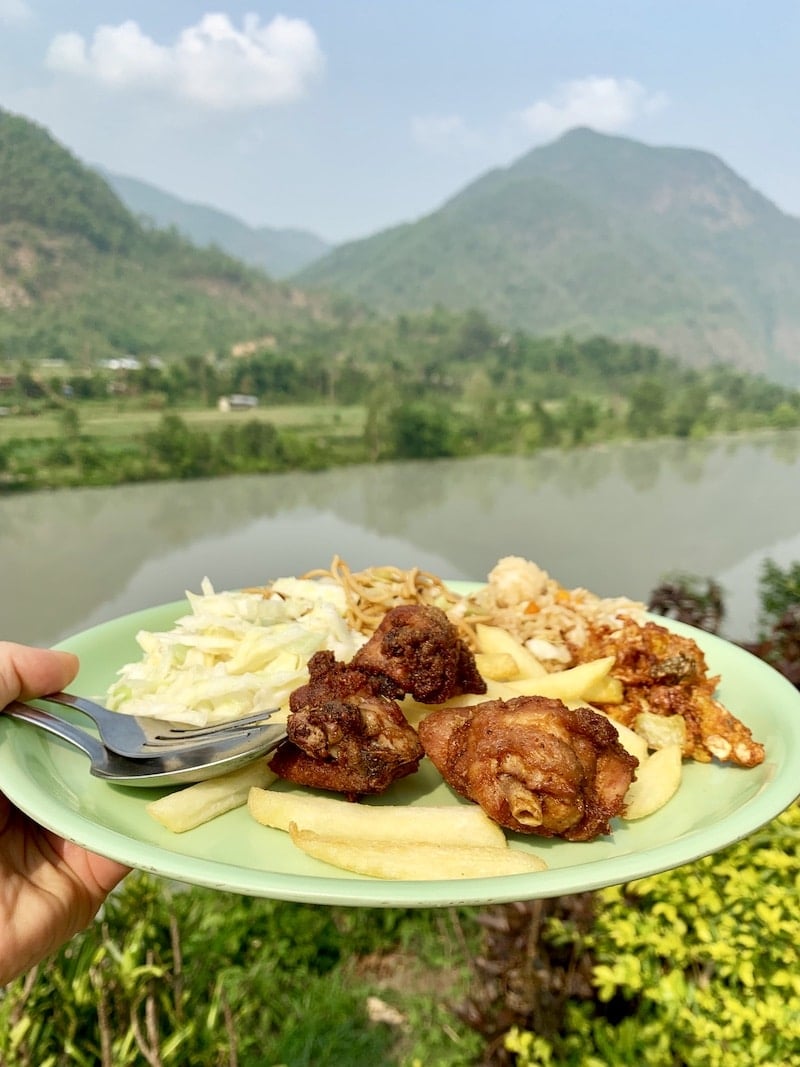 lunch with a view in nepal