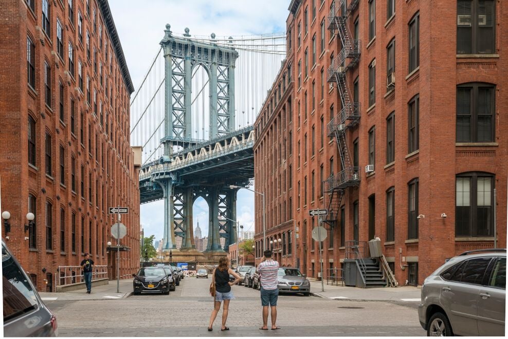 Washington Street in DUMBO is one of the most Instagrammable places in New York City