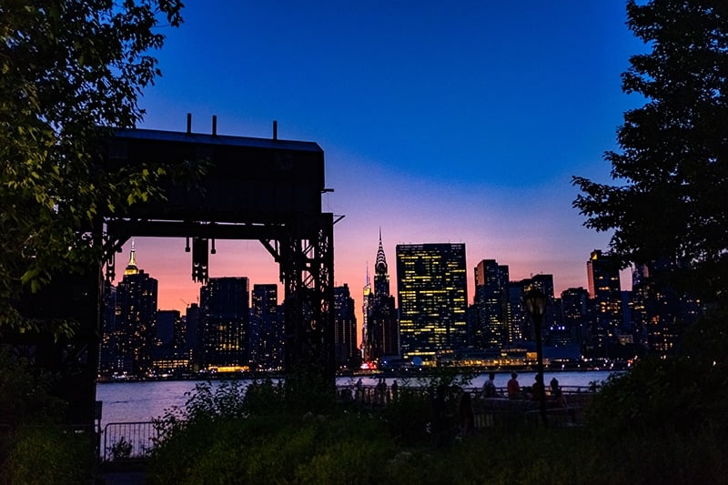Sunset from Gantry Plaza State Park, Long Island City, Queens