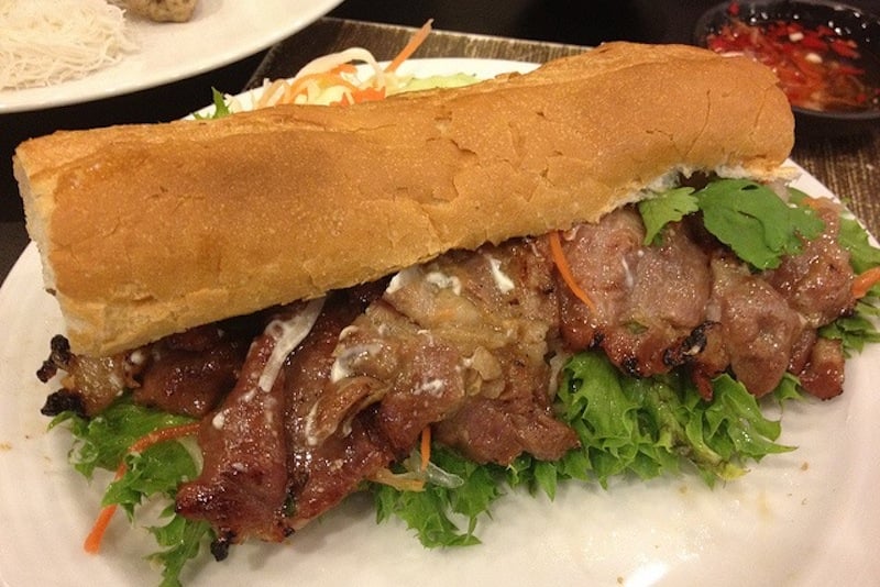 Vietnamese banh mi sandwich, a delicious street food in Vietnam