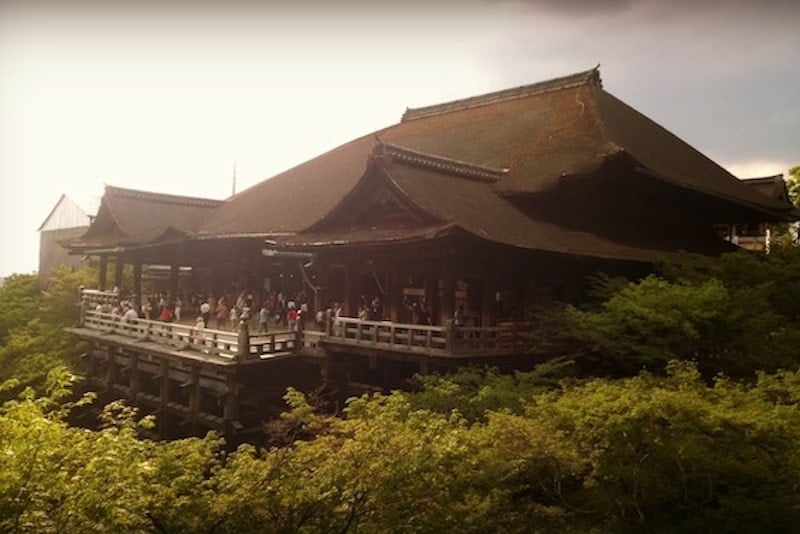 The Kiyomizu-dera Temple in Kyoto when traveling in Asia