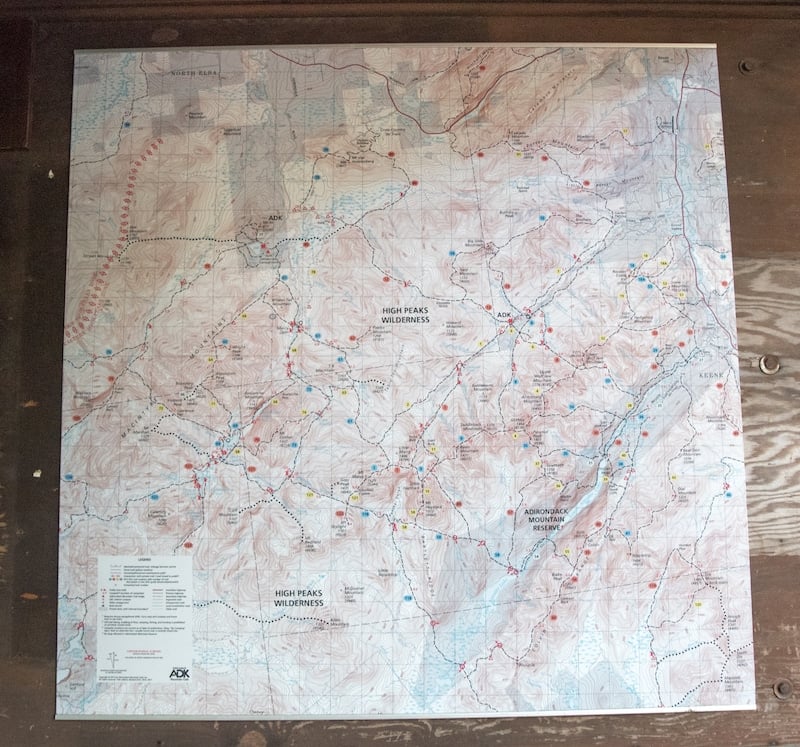 Mount marcy trail map