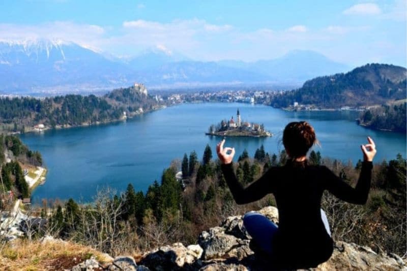 adventure travel cycling around Lake Bled