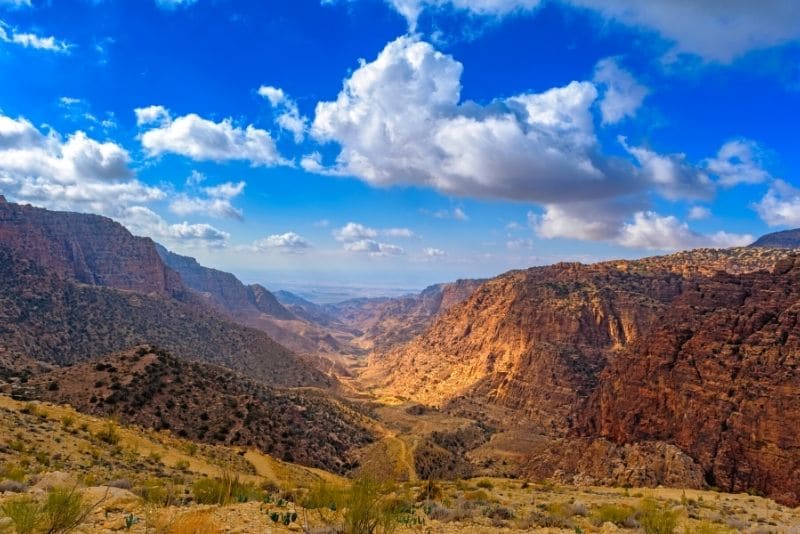 active travel vacation hiking Dana Biosphere Reserve in Jordan