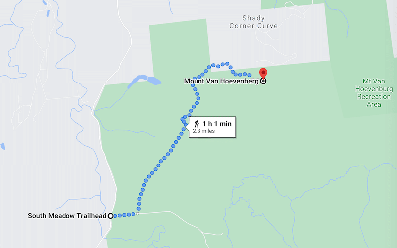 Mount Van Hoevenberg trail map