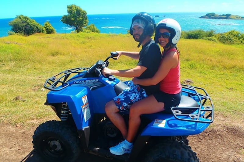 Riding ATV's during St. Lucia Caribbean travel