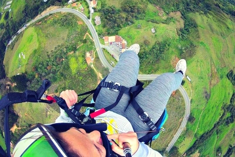 Paragliding in Medellin, one of the best adventure tourist places in Colombia