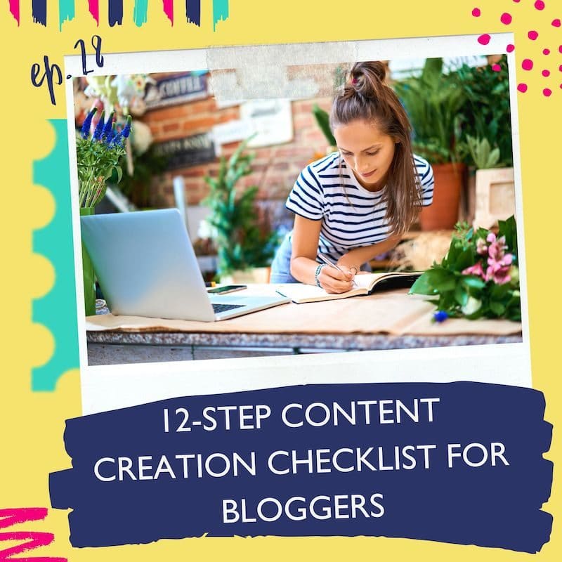 content creation checklist for bloggers