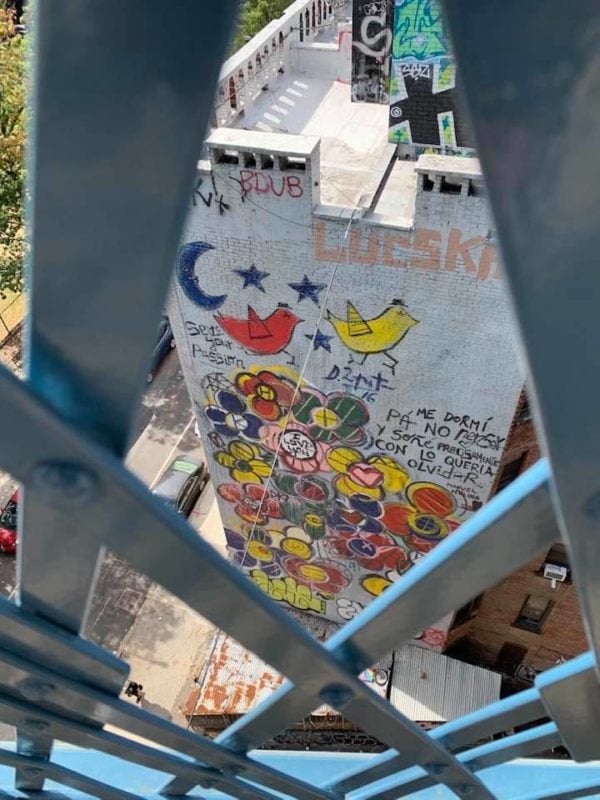 Street art seen while walking across the Manhattan Bridge