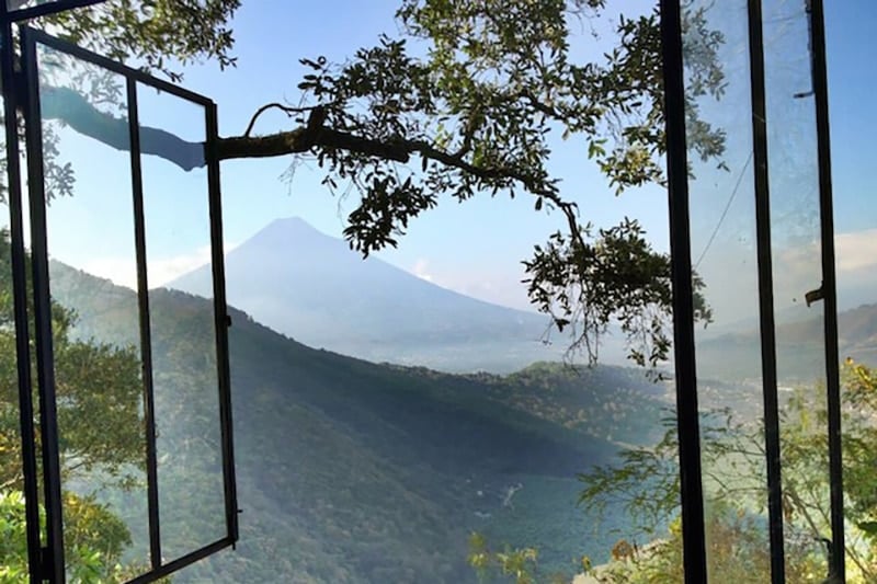 View from Earth Lodge while enjoying tourism in Guatemala
