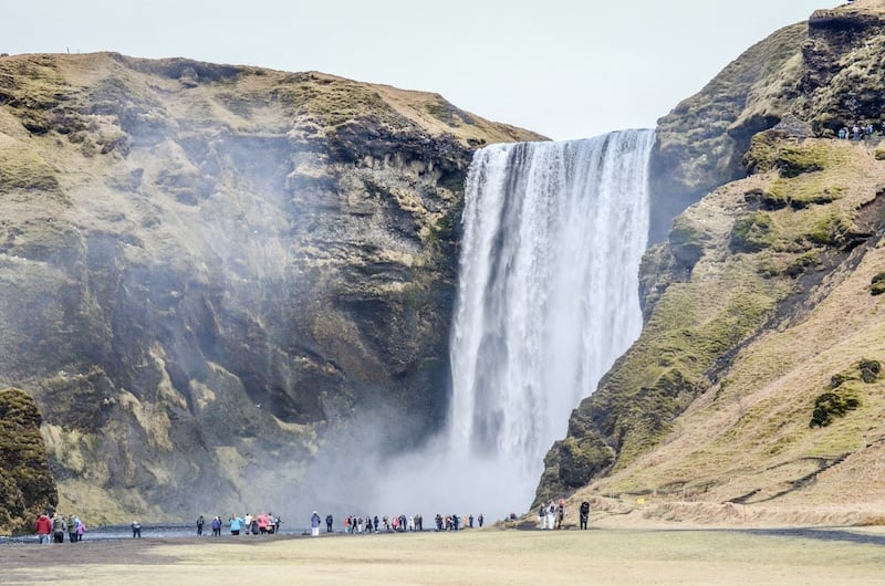 Gullfoss Falls is a popular spot on South Coast Iceland tours from Reykjavik