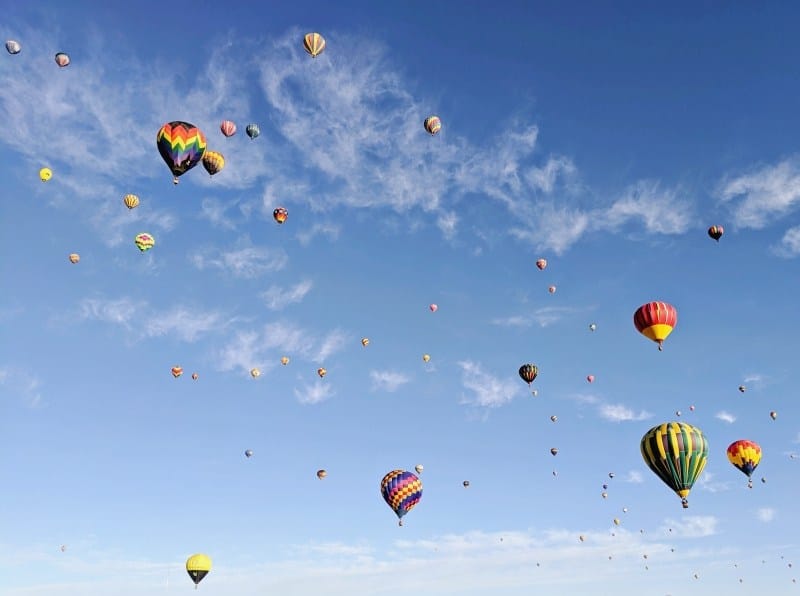 long-term travel with family at the Hot Air Balloon Fiesta