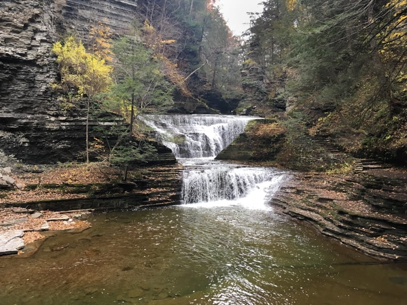The Gorge Trail at Buttermilk Falls State Park offers incredible hiking in Upstate New York