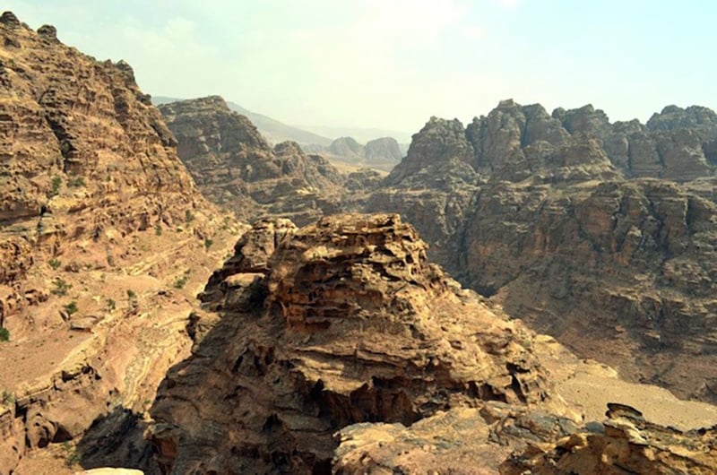 Desert landscapes seen while traveling Jordan