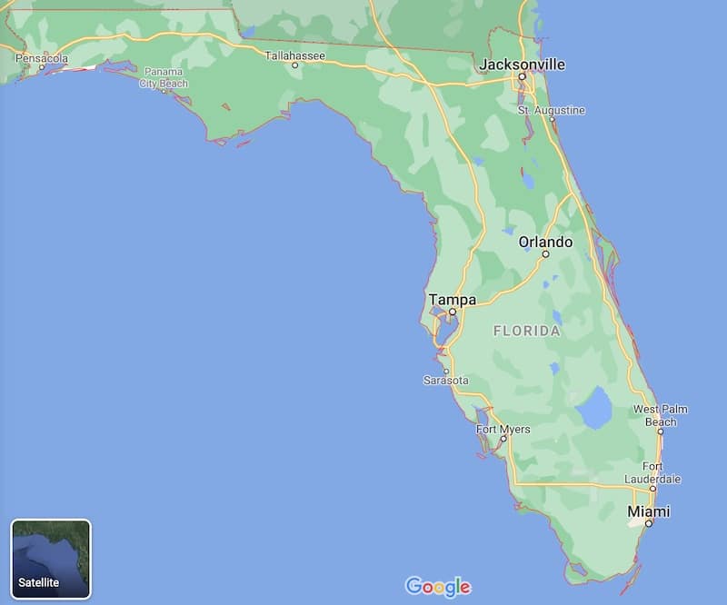 Florida travel map