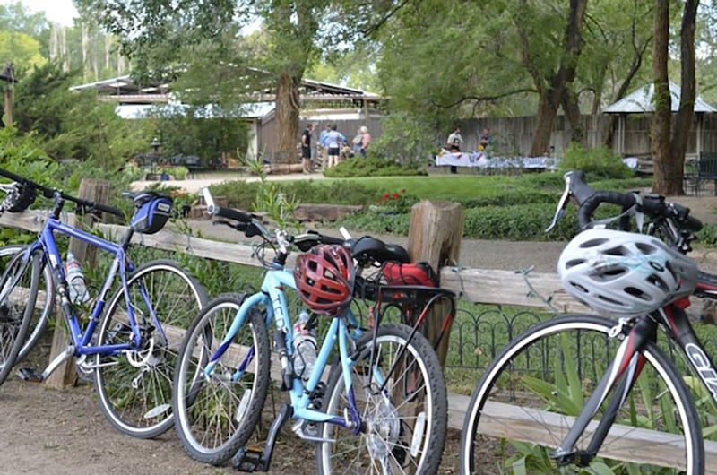 Bike-in-coffee in Albuquerque, New Mexico while traveling the United States