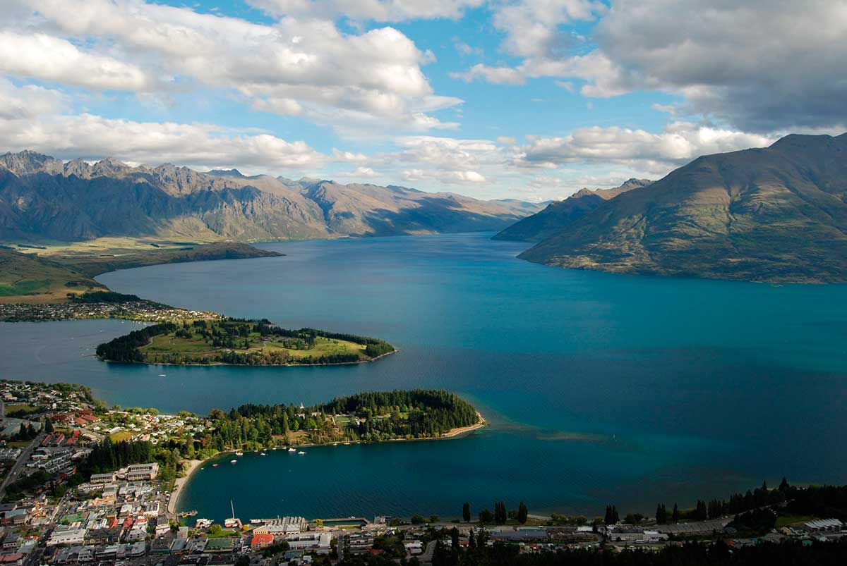 Oueenstown view from the top, New Zealand.