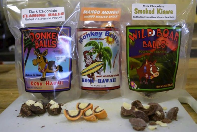 Trying local chocolates recommended by a Hawaii travel guide