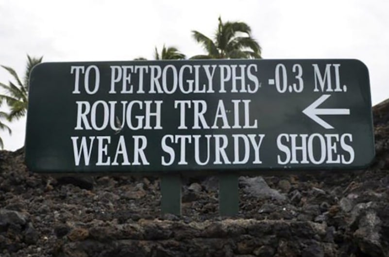 Hiking the The King's Trail on Big Island while visiting Hawaii