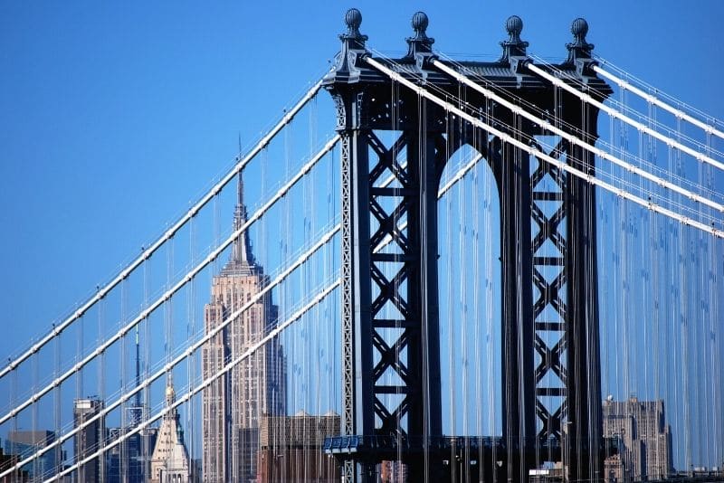 Walking the Manhattan Bridge recommended in a New York State travel guide