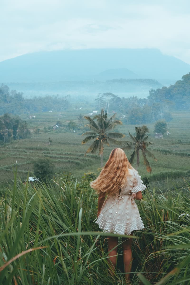 Exploring the Bukit Cinta Rice Fields during a solo trip to Bali