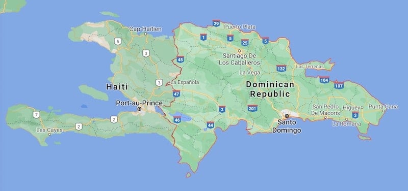 a map of Dominican Republic for hiking