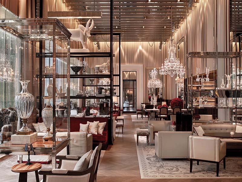Grand Salon at Baccarat Hotel  is one of the most Instagrammable restaurants in NYC