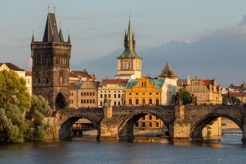 Visiting Charles Bridge and the Prague Castle during a solo trip to Prague, Czech Republic