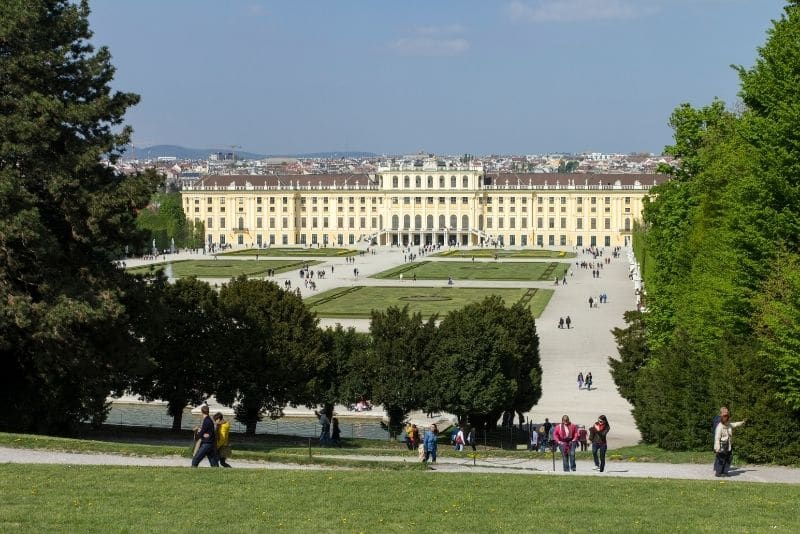 Visiting the beautiful Schönbrunn Palace during solo travel in Vienna