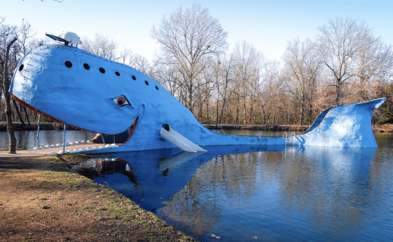 the Blue Whale of Catoosa along Route 66 is one of the top solo road trip destinations