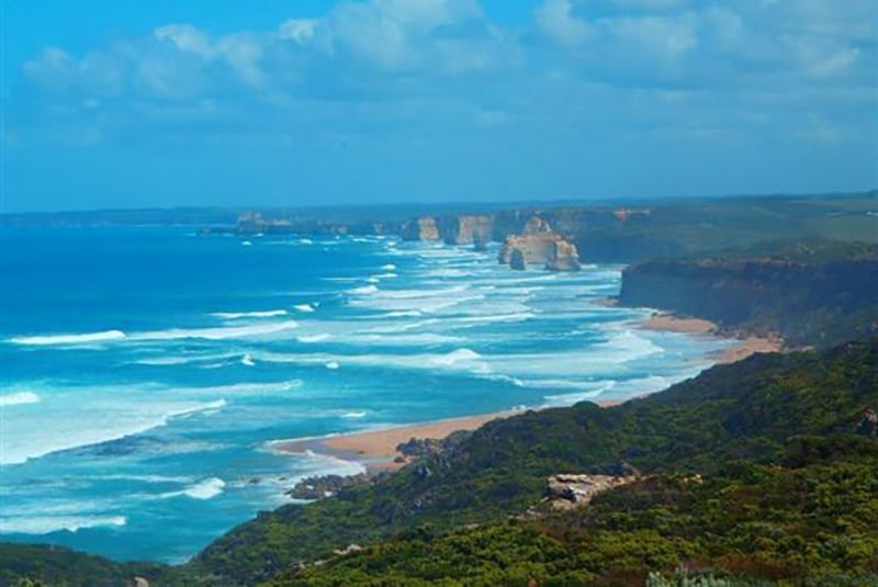 Seeing the Victoria coastline while traveling Australia in Oceania