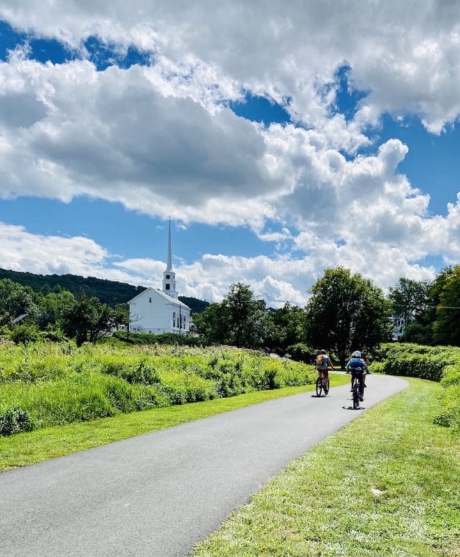 Biking in Stowe is a fun activity if you want solo road trip ideas on the East Coast