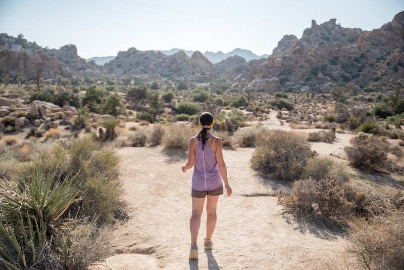 Hiking through stunning desert landscapes on the Hidden Valley Nature Trail