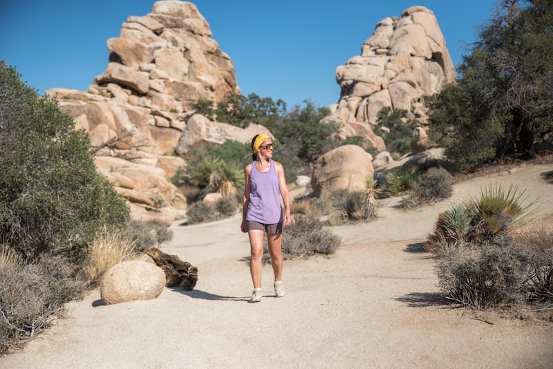 The Hidden Valley Trail in Joshua Tree National Park is stunning