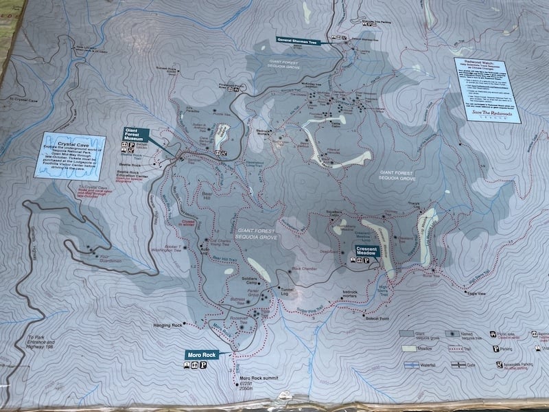 Sequoia National Park map