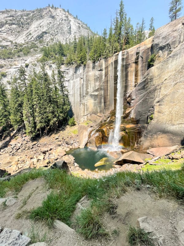 Vernal Falls as seen from Nature's Giant Staircase in Yosemite National Park