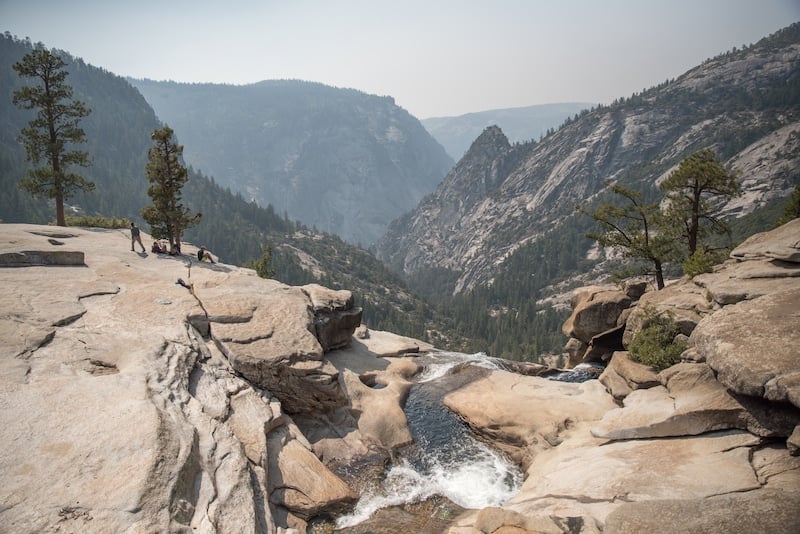 Looking down over Nevada Falls in Yosemite National Park
