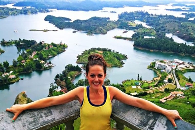 water views from El Peñol in Guatape - a top attraction listed in any Colombia travel guide