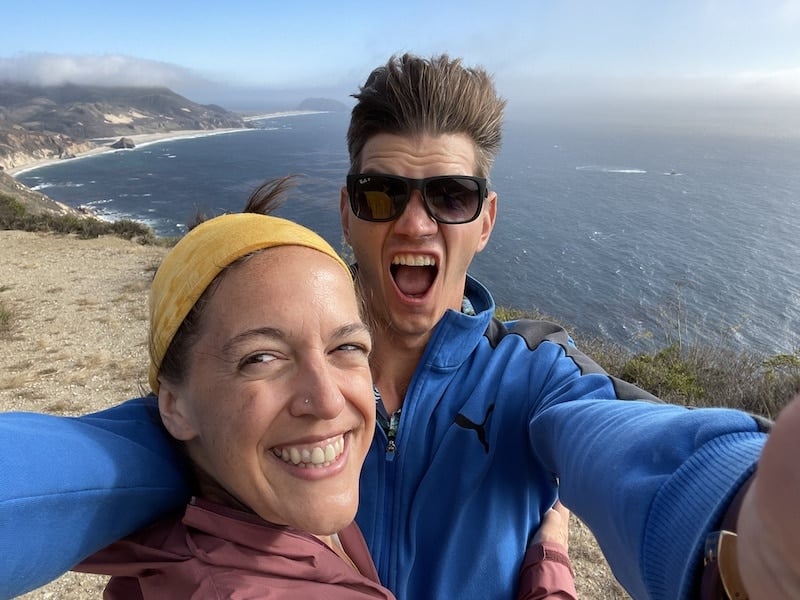 It can get very windy during a Big Sur road trip along Highway 1 in California