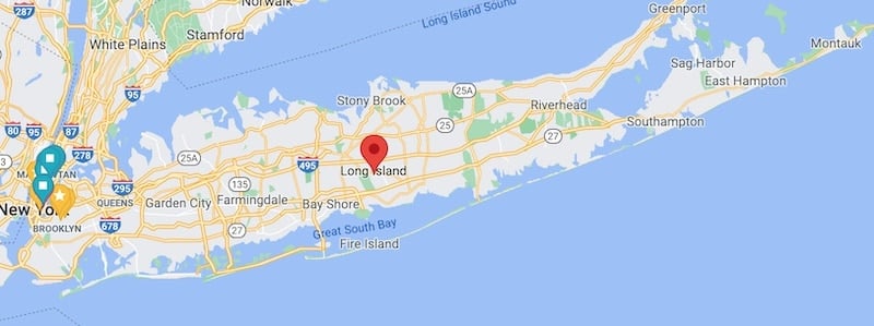 map of Long Island