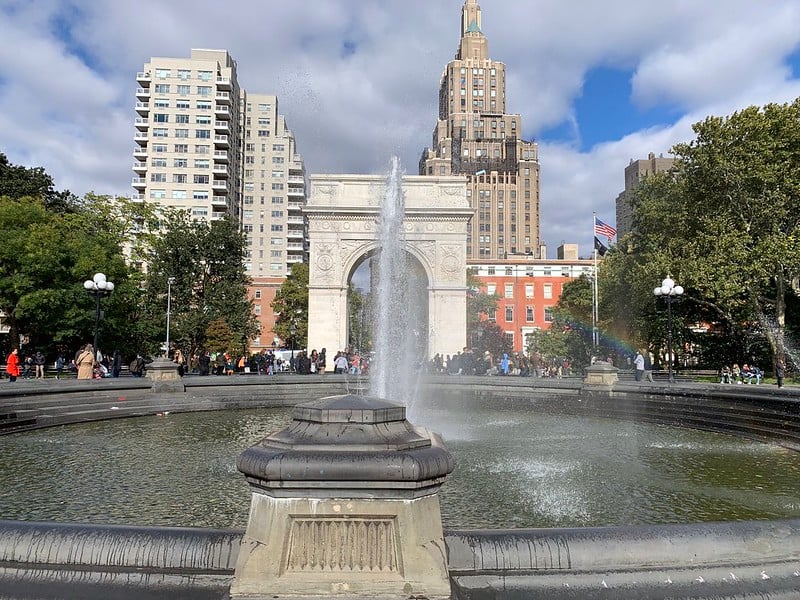 Washington Square Park is one of the best places to take photos in NYC