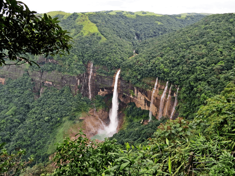 Seven Sisters Waterfall in Cherrapunji‎ is a must-visit during a solo trip to India