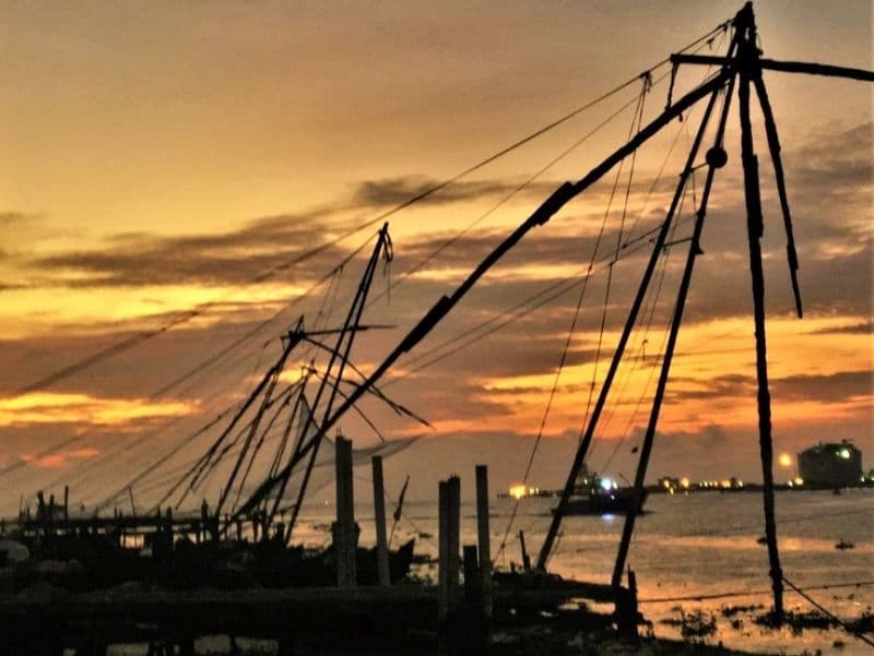 Fort Kochi Beach at sunset during solo travel in India