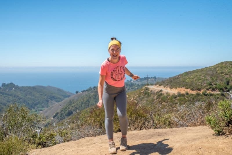 woman traveling solo in California in Big Sur