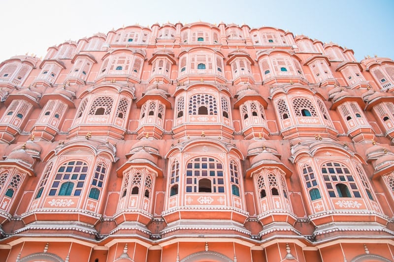 visiting Hawa Mahal in Jaipur during a solo trip to India